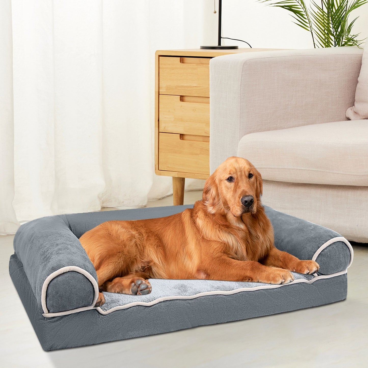 Dog Bed Pet Bed Sofa Dog Couch Pet Cushion Carpet Mattress with Washable and Removable Cover for Medium Large Dogs