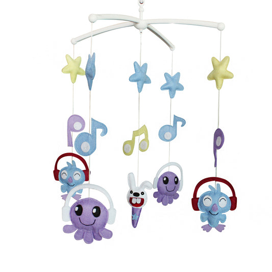 Cute Monsters Baby Crib Mobile Musical Crib Mobile Toy Gift Halloween Decor