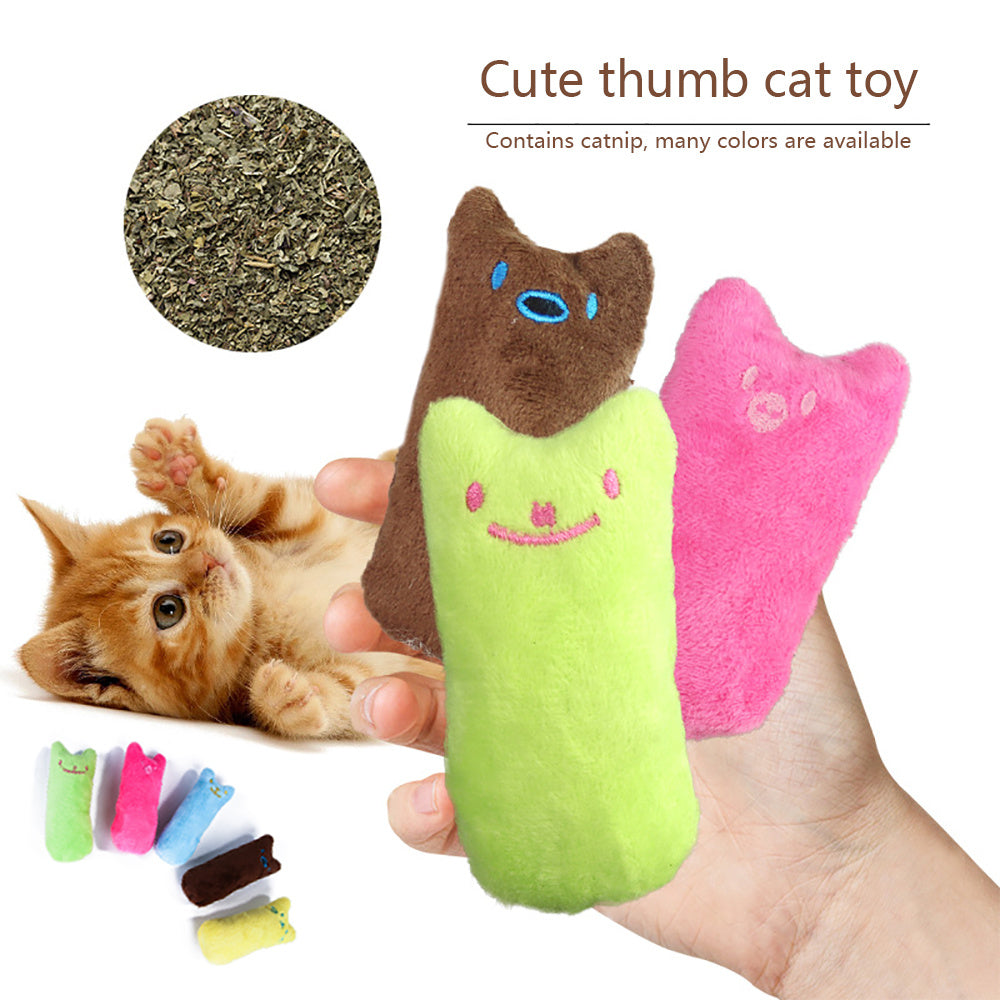 2pcs Funny Cat Pet Toys Molar Cleaning Cat Supplies Catnip Mini Plush Toys Fashion Stuffed Interactive Pet Companion Products