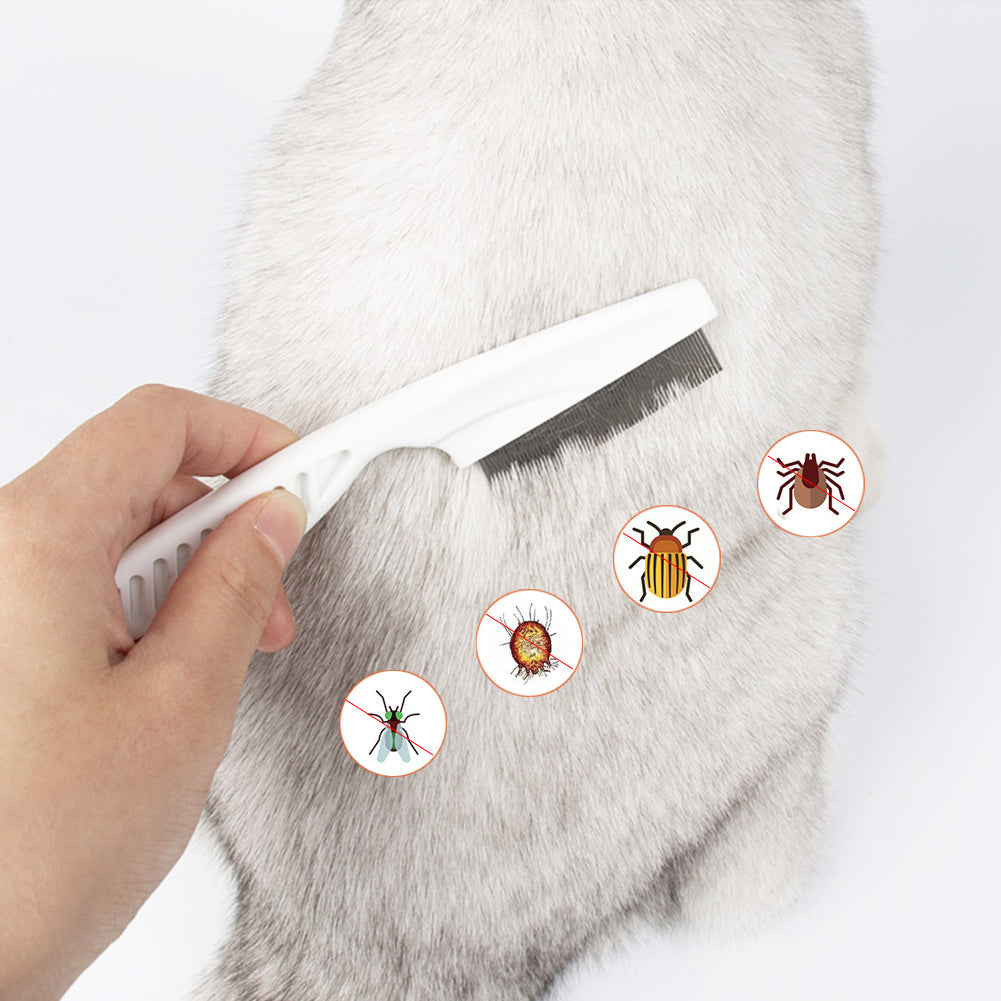 Pet Flea Tick Remover Dog Cat MultiColor Stainless Steel Comfort Hair Grooming Comb Protect Flea Lice Removal Hair Cleaner Comb