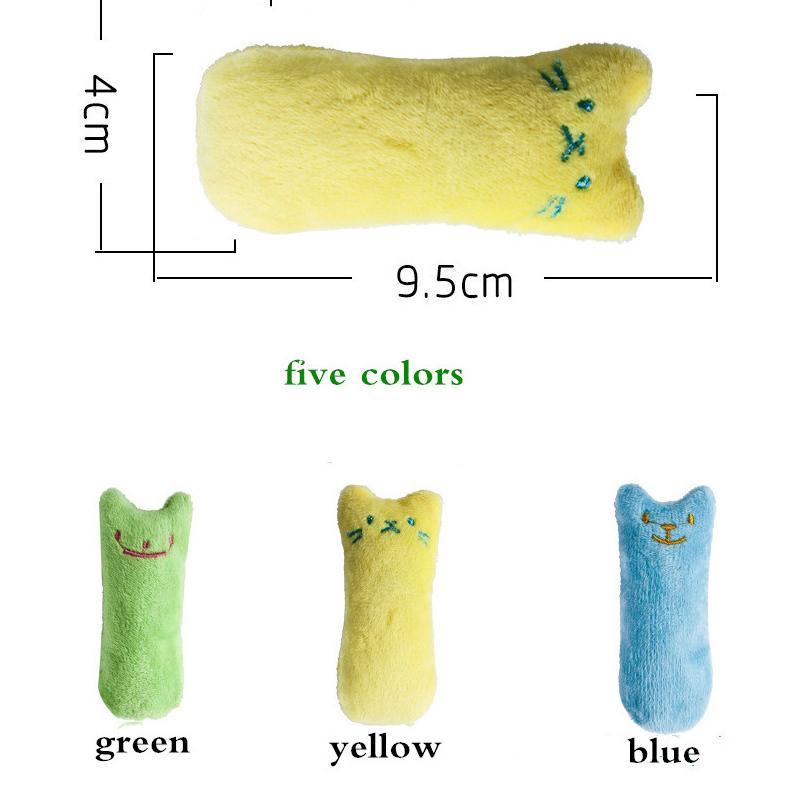 Teeth Grinding Catnip Toys Funny Interactive Plush Cat Toy Pet Kitten Chewing Vocal Toy Claws Thumb Bite Cat Mint for Cats Hot