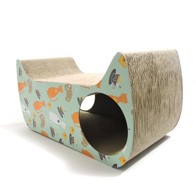 Cat Shape Kitten Lounge Cardboard Scratcher with Catnip Cat Scratch Board Cat Scratch Post Scratching Board