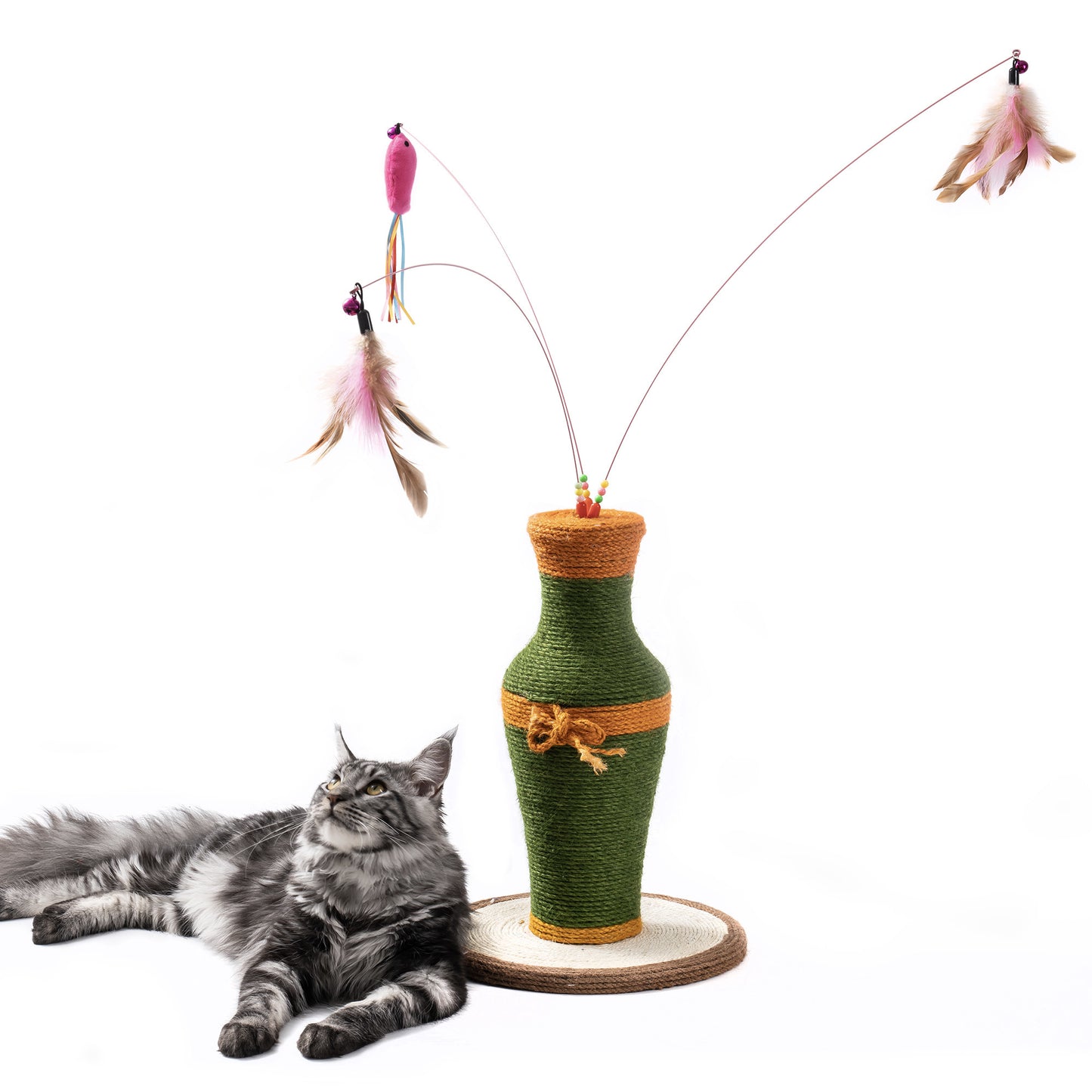 MewooFun Cotton and Linen Vase-Shaped Cat Toys Interactive Toys Cat Gift Kitten