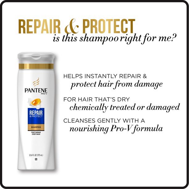 Pantene Shampoo and Conditioner Set;  Repair and Protect;  12-12.6 oz