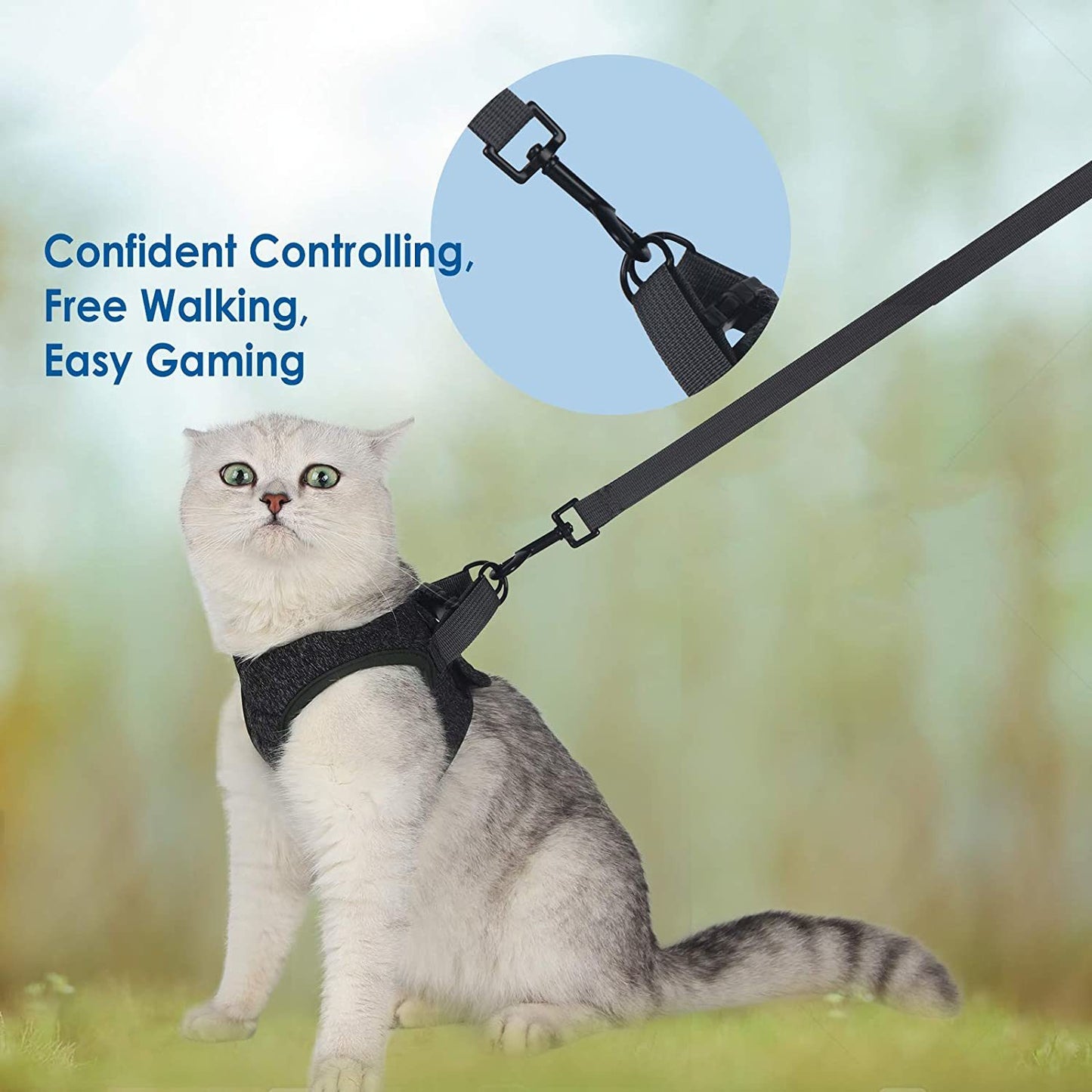 Adjustable Anti-Escape Small Cat Belt Kitten Harness Light Breathable Soft Pet Vest Wiring Harness Traction Belt Kitten Walking