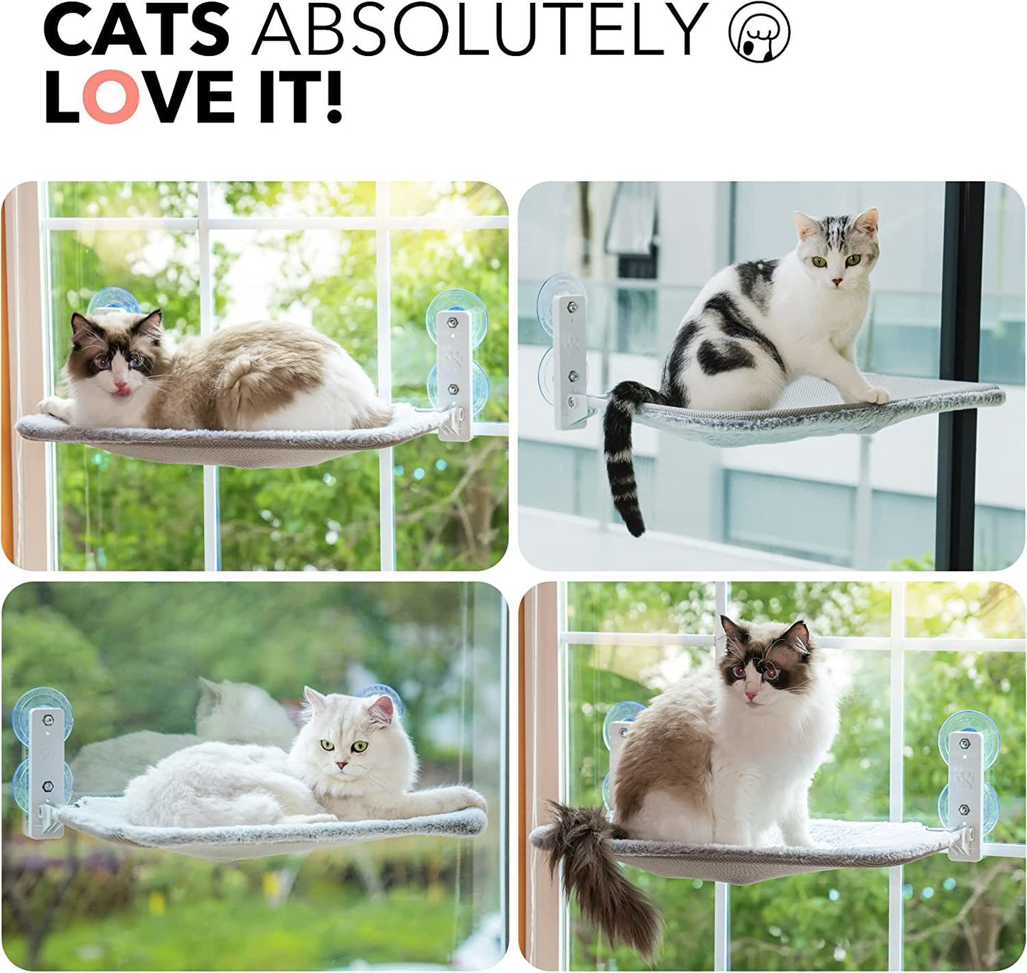 Mewoofun Cat Window Perch Foldable Hammock