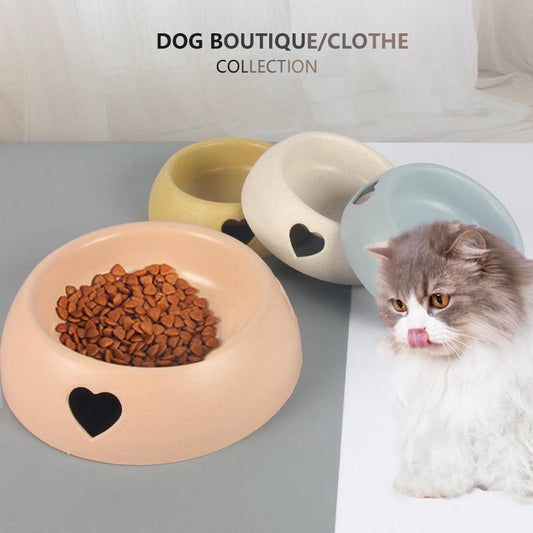 Pet Supplies Dog Bowl Rice Bowl Plastic Love Single Bowl Pet Bowl Cat Bowl Pet Bowl Love Pet Bowl