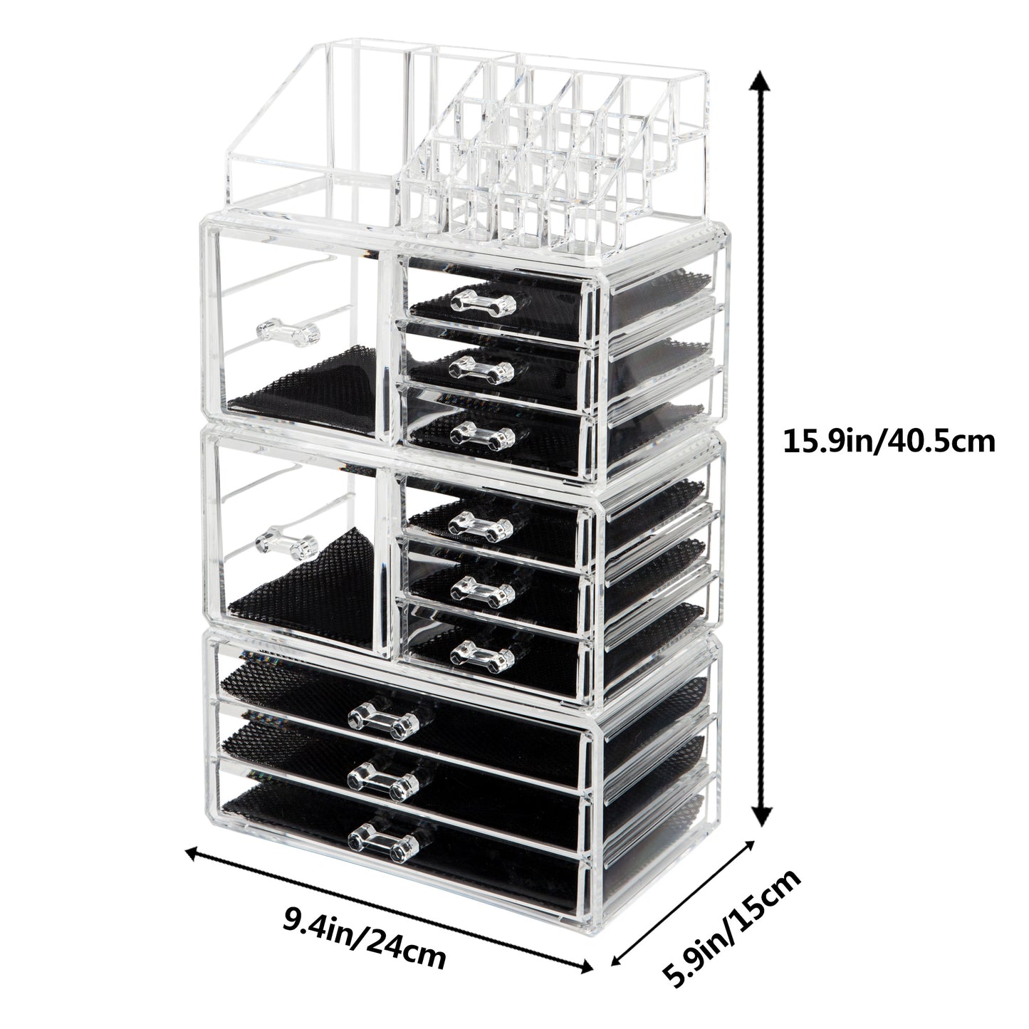 4P/Set Shelfs Plastic Cosmetics Storage Rack Makeup Organizer Transparent Holder